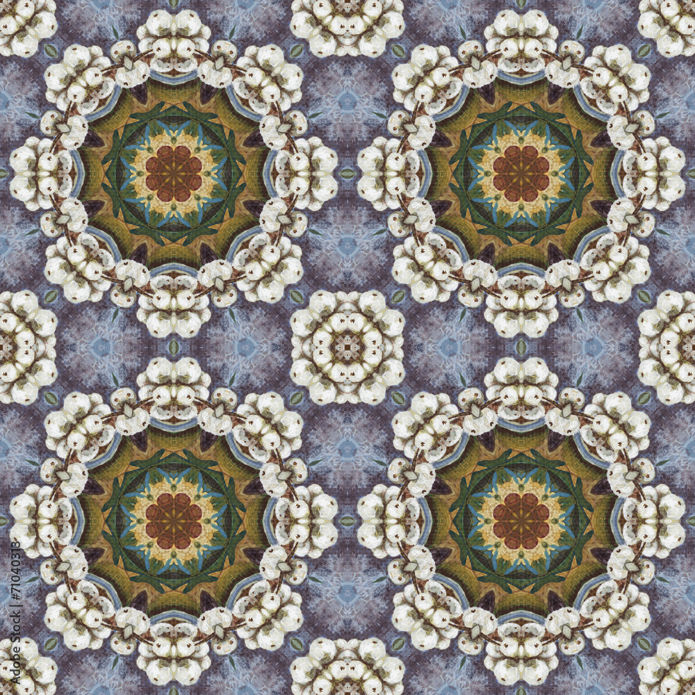 Seamless floral pattern, oil painting Seamless floral pattern, oil painting