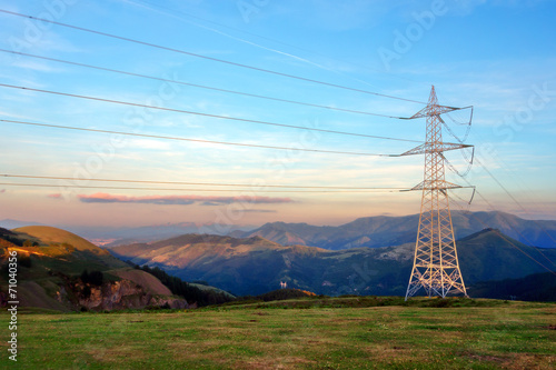 Foto electric pole in nature
