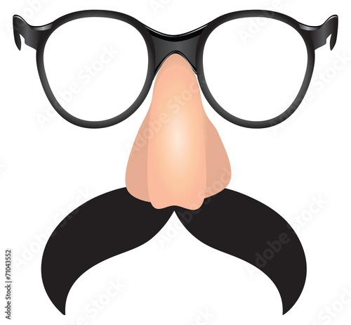Plastic nose and glasses