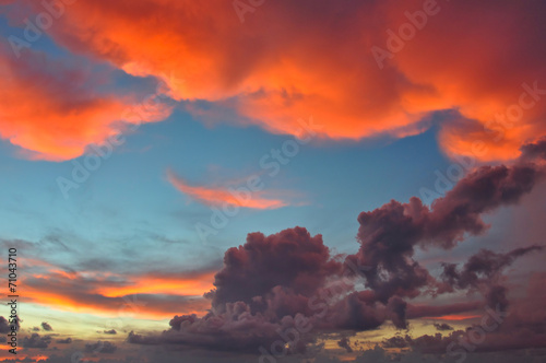 Photography morning skyscape in bad weather