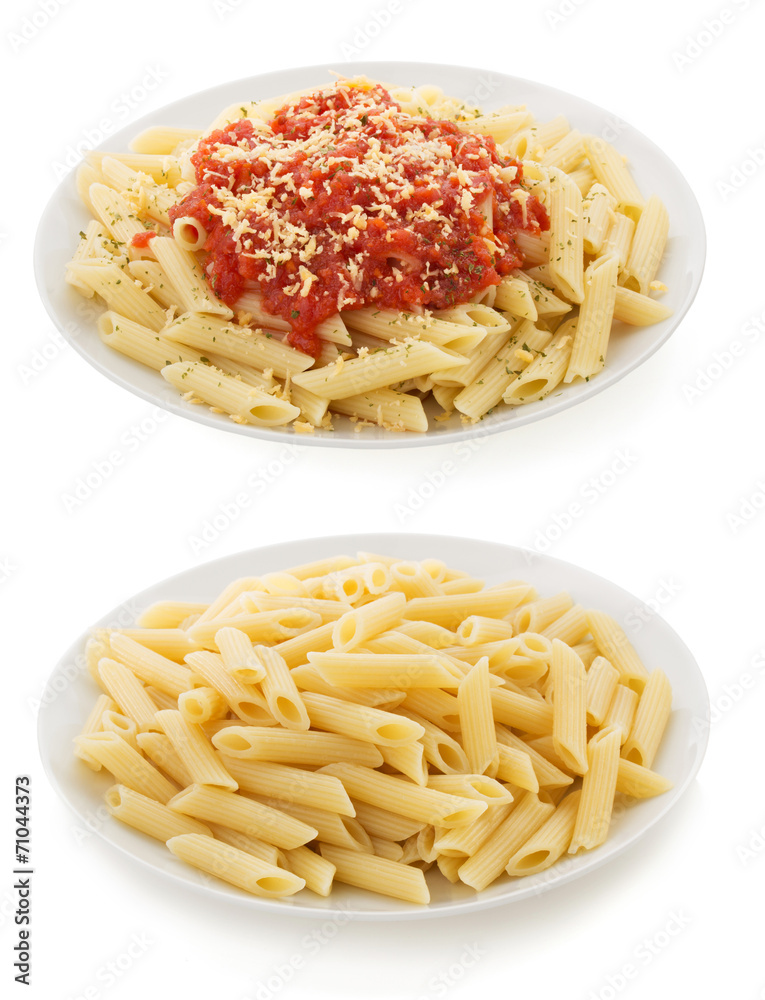 pasta Penne in plate