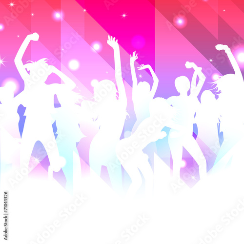 Music Background with dancing girls