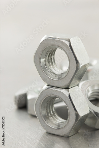 nuts tool at metal background
