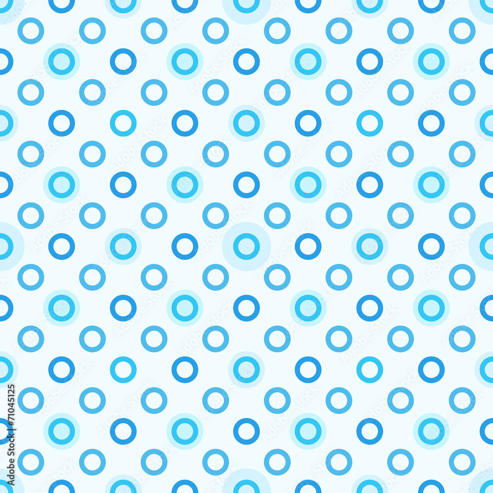 Modern seamless blue polka dot pattern