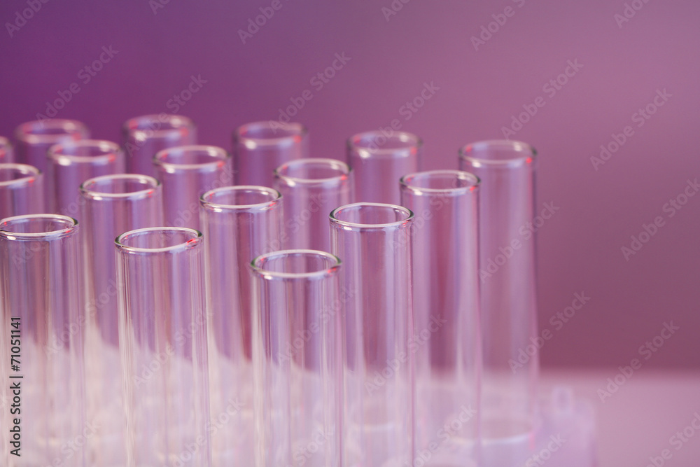 Empty test tubes on light background Empty test tubes on light background