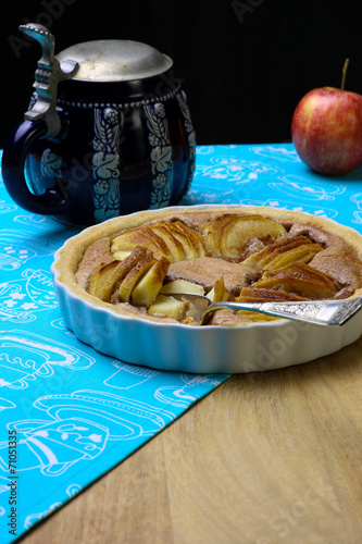 French Apple Tart Cake Sweet Dessert Pie photo