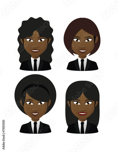 Female avatars wearing suit