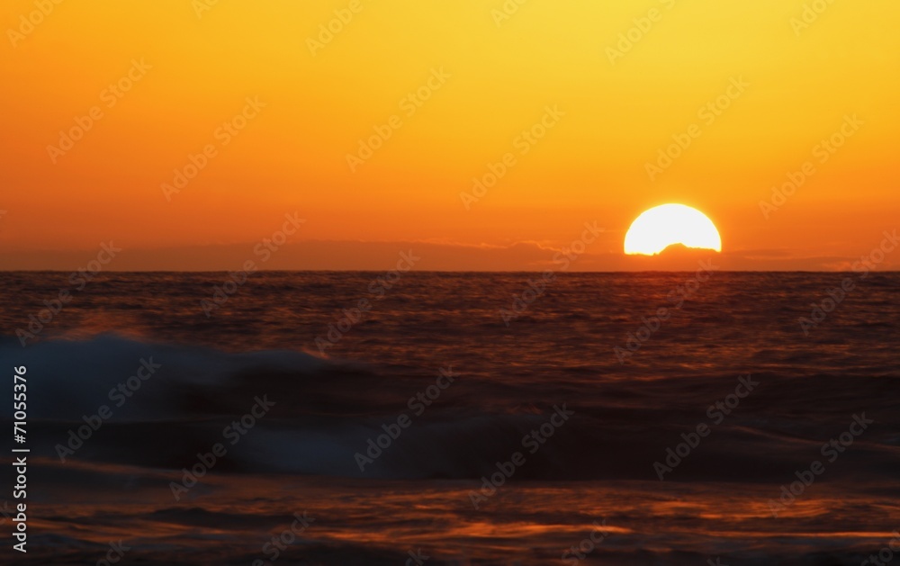 Sunset Over The Sea
