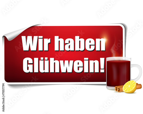 Wir haben Glühwein! Sticker, Aufkleber