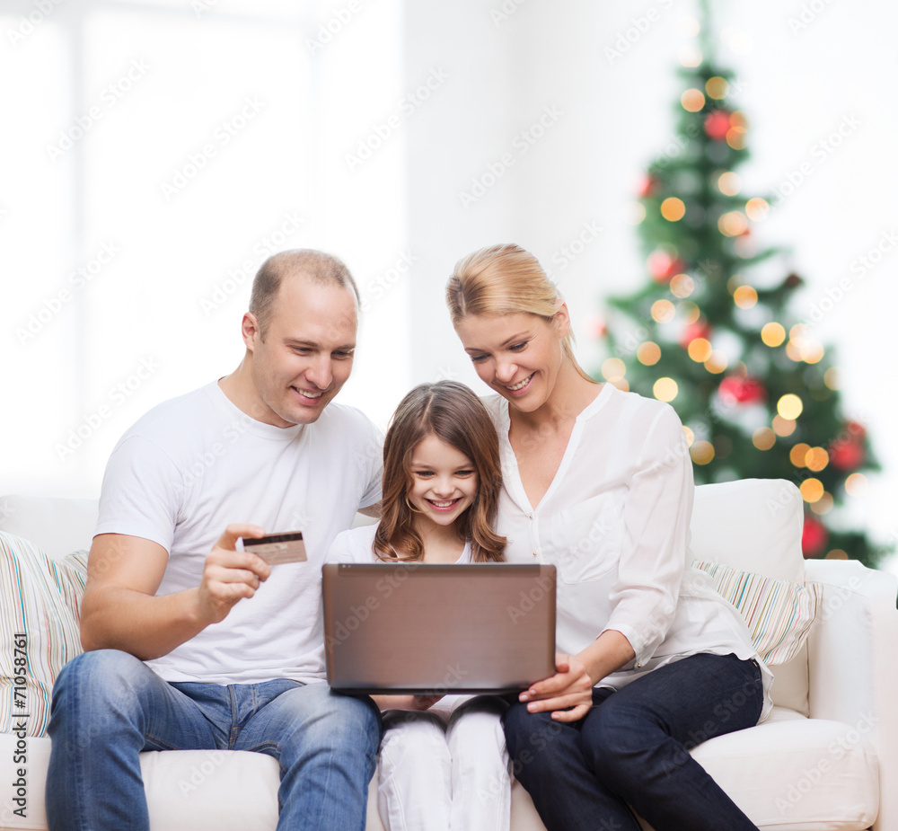 happy family with laptop computer happy family with laptop computer