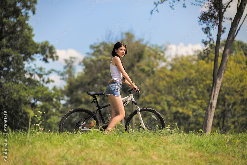 girl with bike girl with bike