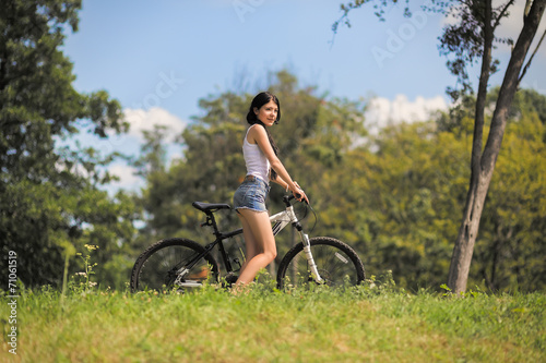 girl with bike