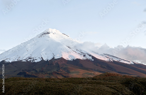 Cotopaxi volcano on the sunset. Andes, Ecuador