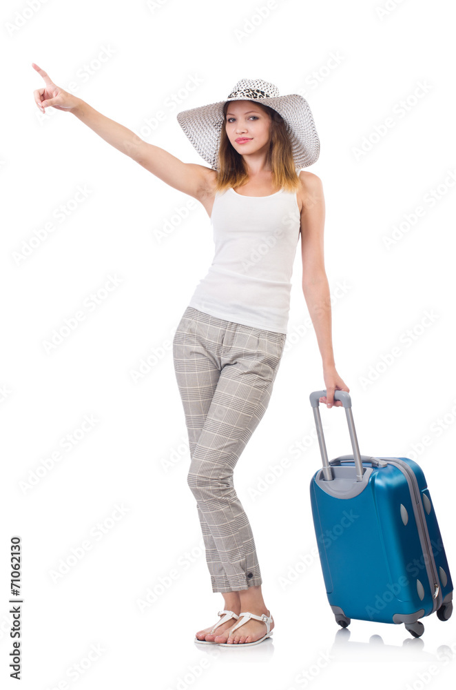 Travelling tourism concept isolated on white