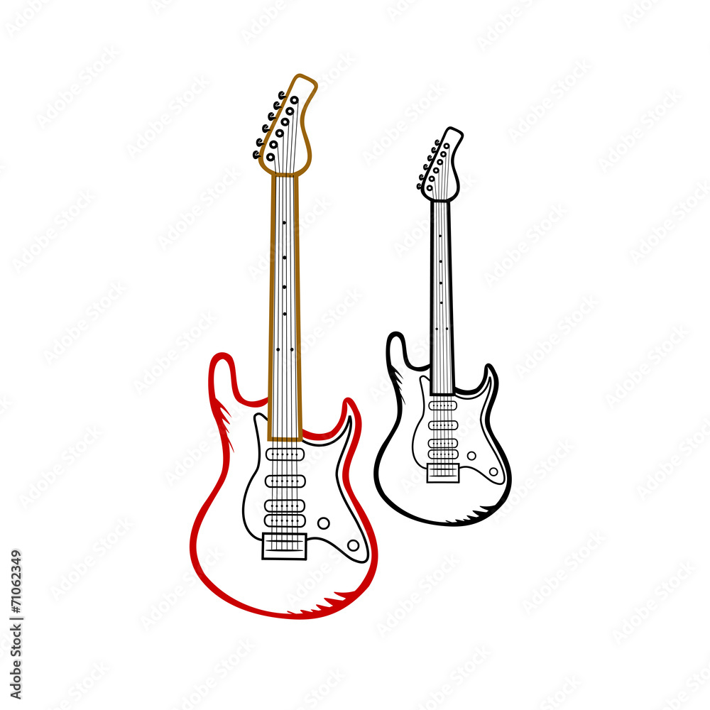 Naklejka premium Electric guitar