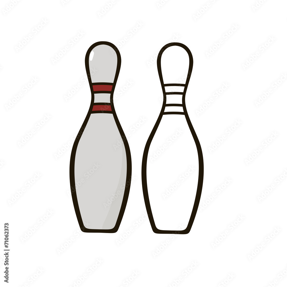 Fototapeta premium Bowling skittles