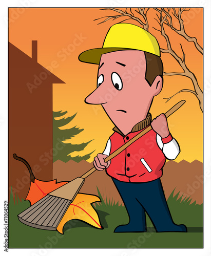 Raking Leaf