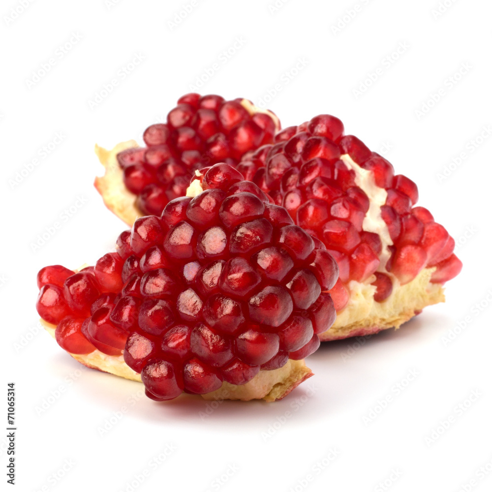 Ripe pomegranate piece Ripe pomegranate piece
