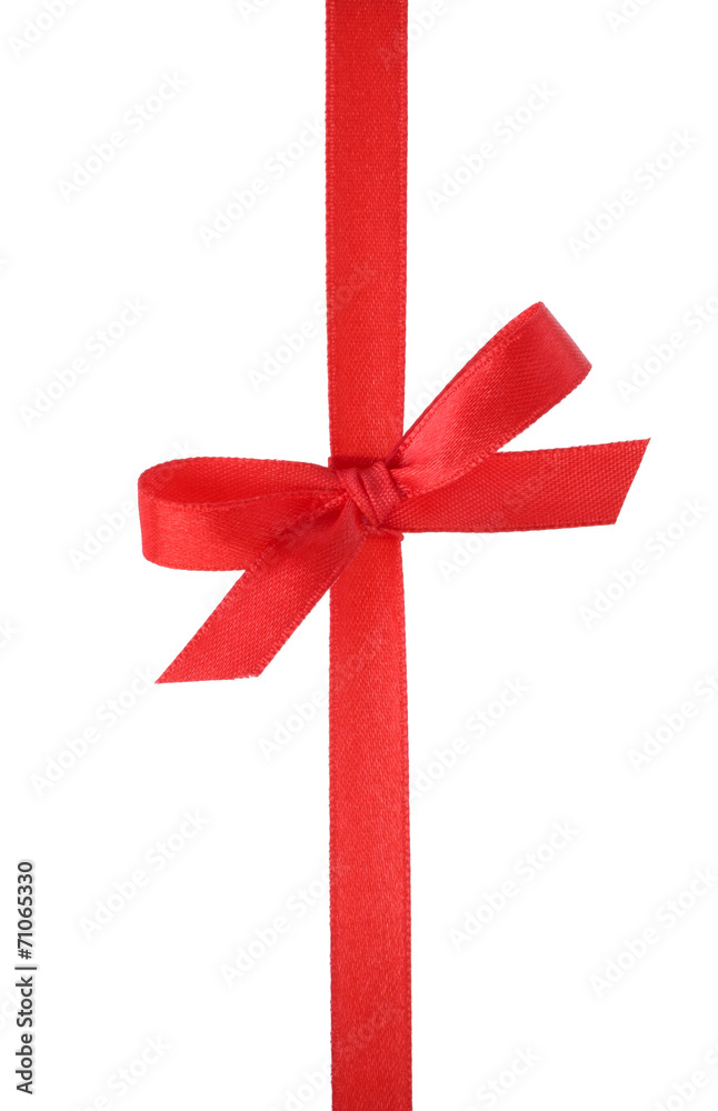 Festive gift ribbon and bow Festive gift ribbon and bow