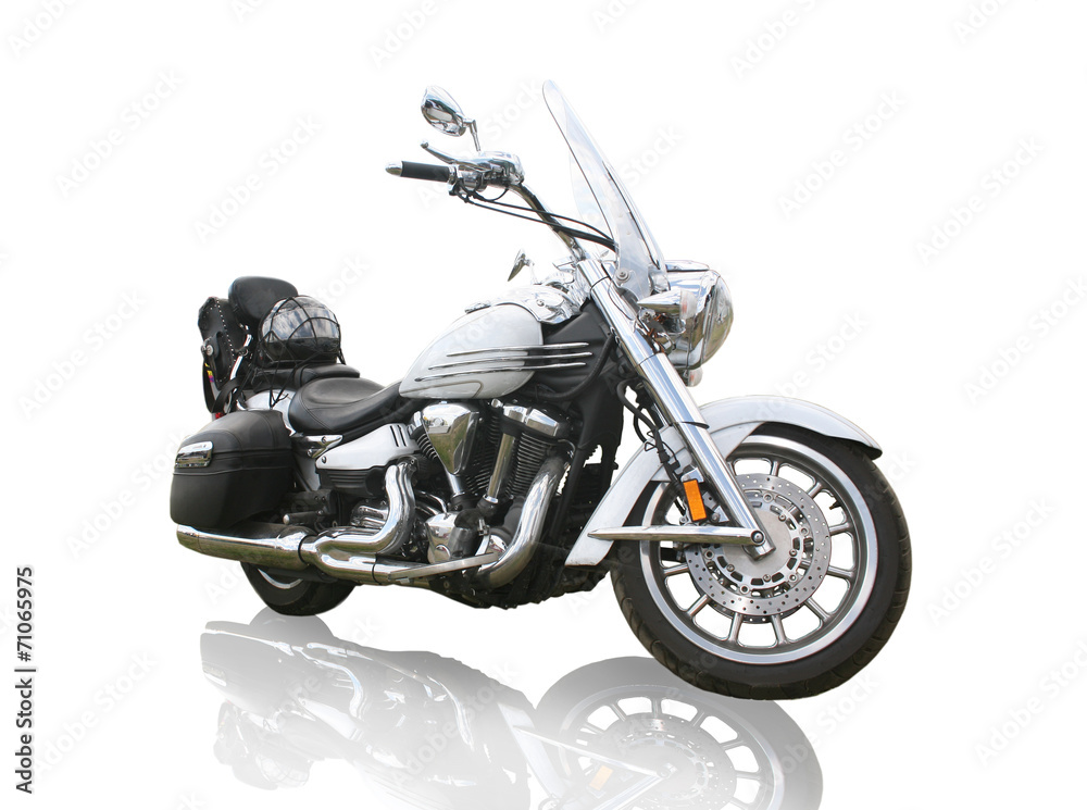 Obraz premium motocykl na białym tle