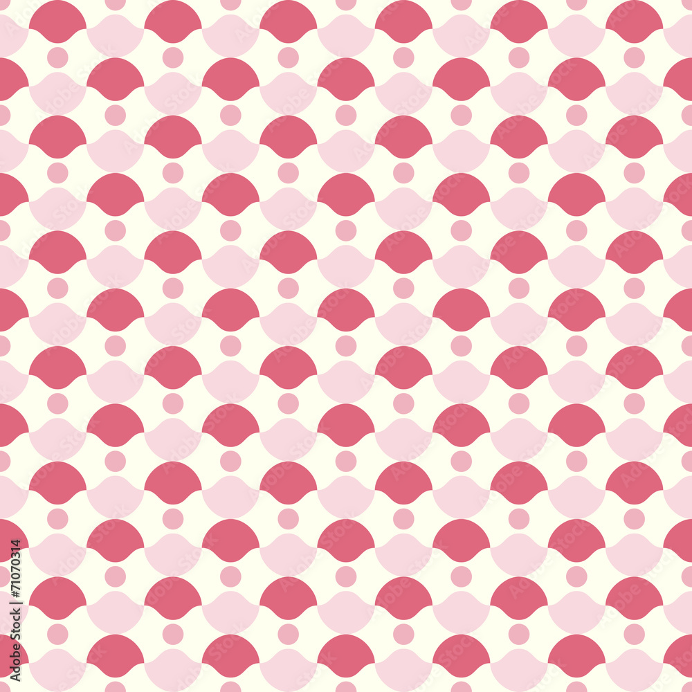 Pink Abstract Circle and Curve Cup Pattern in Retro Style Pink Abstract Circle and Curve Cup Pattern in Retro Style