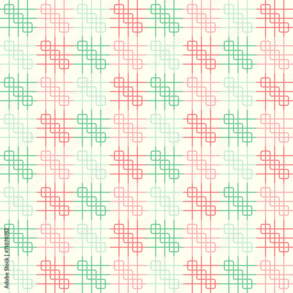 Red and Green Rounded Corner and Line Pattern on Pastel Backgrou Red and Green Rounded Corner and Line Pattern on Pastel Backgrou