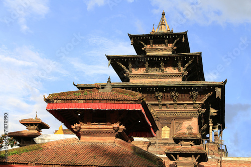 the architecture in kathmandu durbar square in nepal