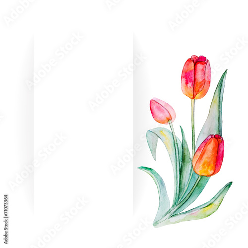Fototapeta Naklejka Na Ścianę i Meble -  Watercolor beautiful handmade banners
