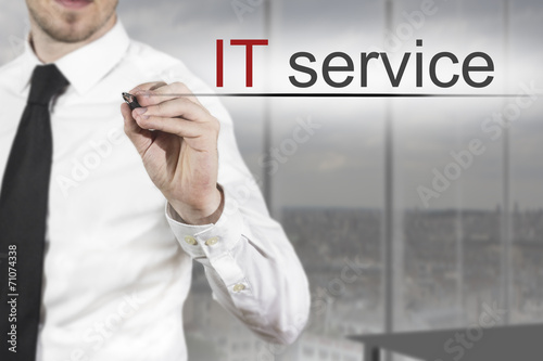 businessman expert writing it service