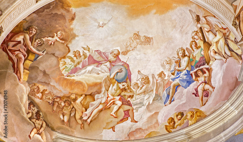 Padua - Fresco on main apse of Basilica di Santa Giustina