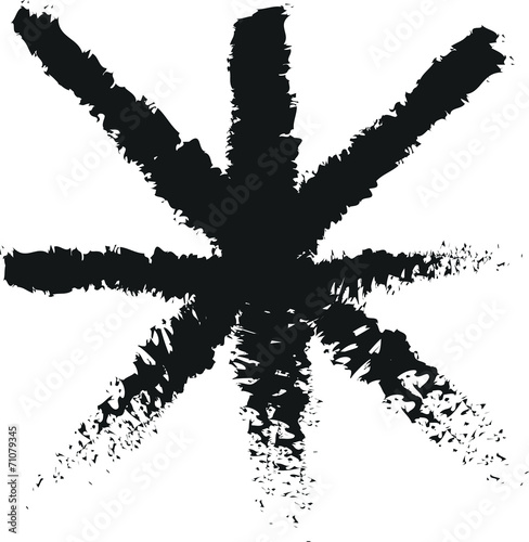 doodle abstract star, snowflakes