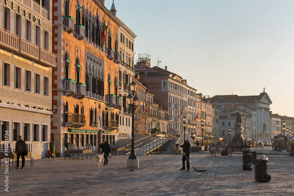 Venice - The Waterfront in morning.