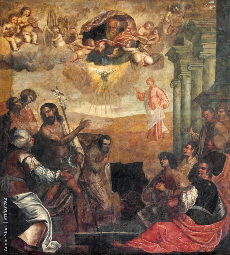 Padua - St. John the Baptist shows to Christ as the Redeemer