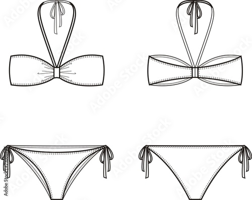 Vector illustration of women's bikini