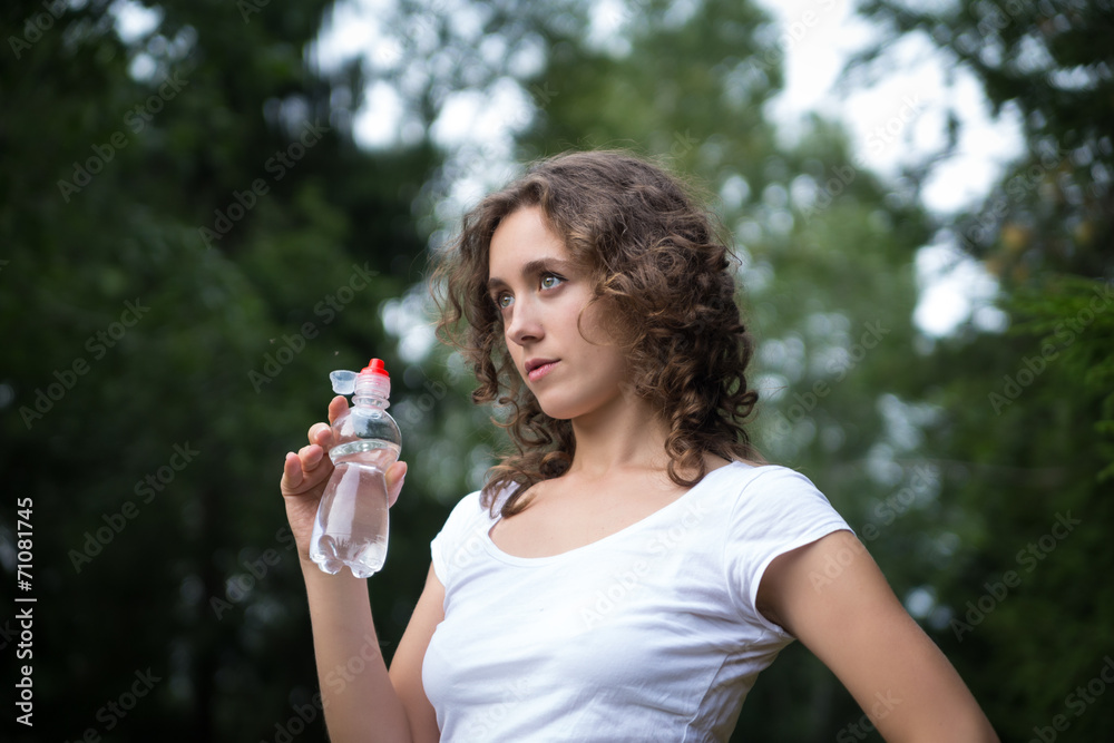 Woman drinks water Woman drinks water