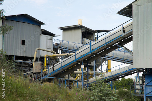 Belt conveyors in a quarry