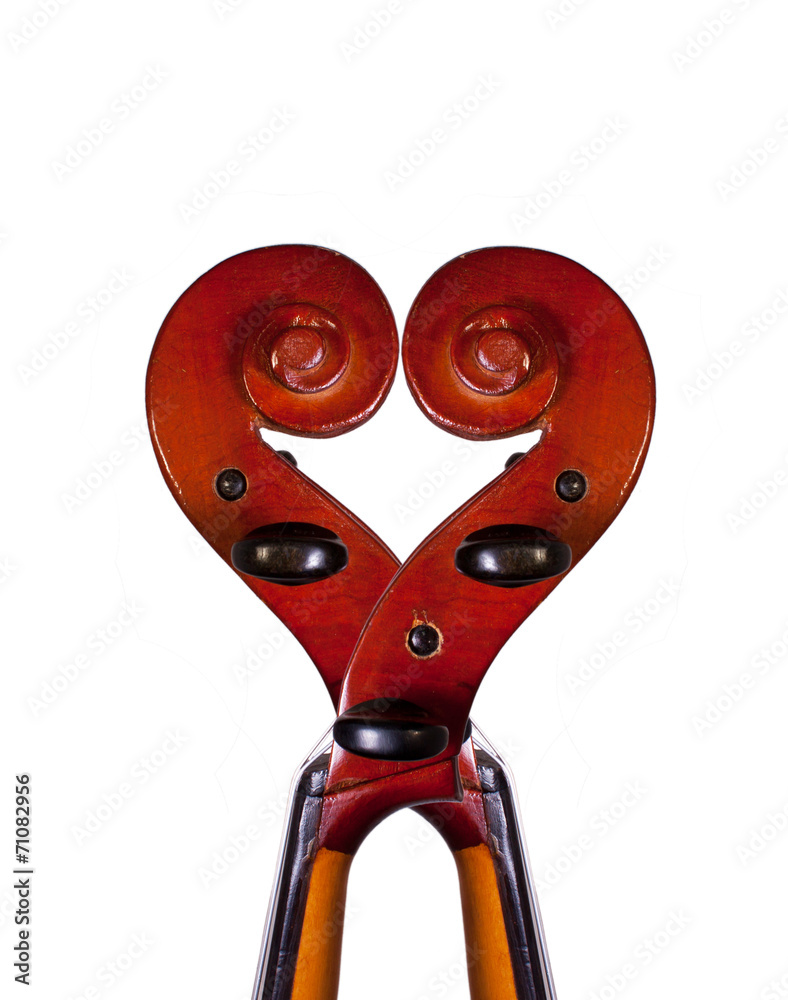 Naklejka premium Scrolls on the white background.