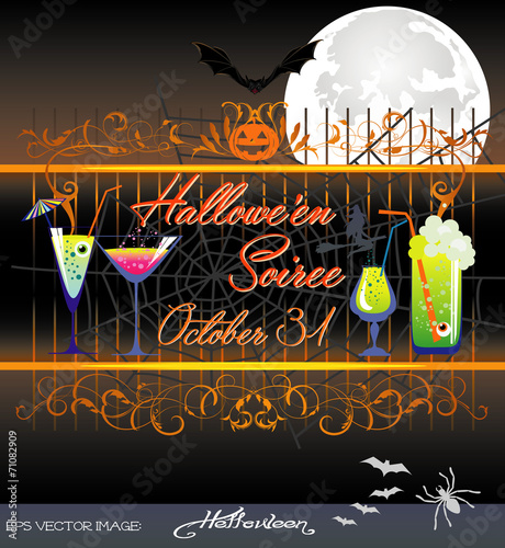 eps Vector image: Hallowe'en Soiree