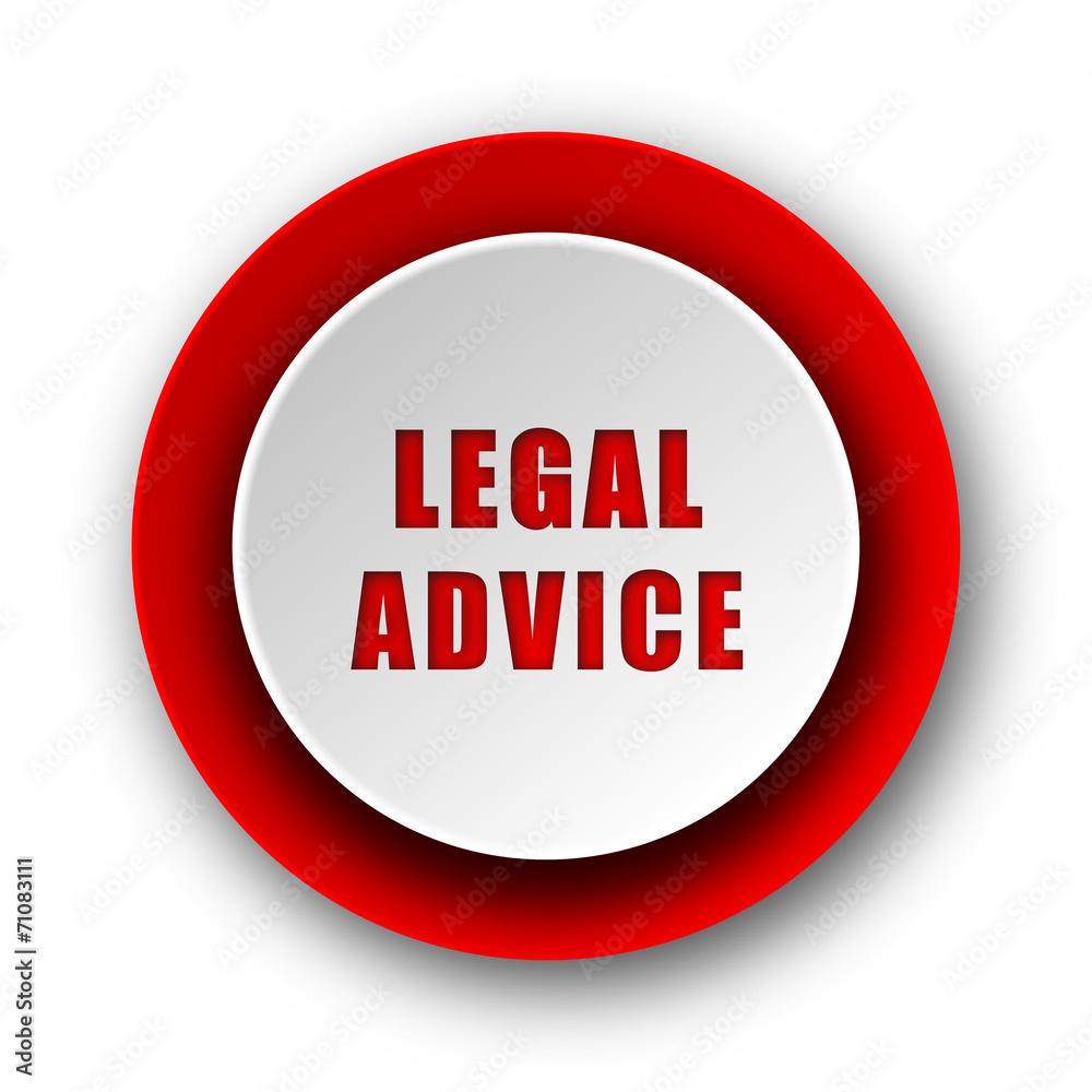 legal advice red modern web icon on white background legal advice red modern web icon on white background
