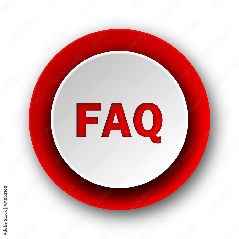 faq red modern web icon on white background faq red modern web icon on white background