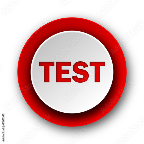 Free Download test red modern web icon on white background - GFXLoad