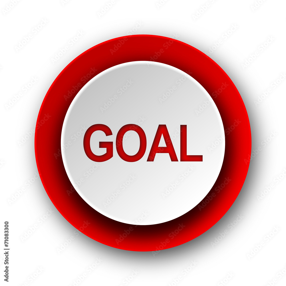 goal red modern web icon on white background goal red modern web icon on white background
