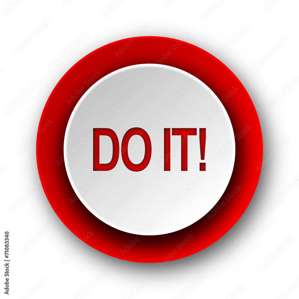 do it red modern web icon on white background do it red modern web icon on white background