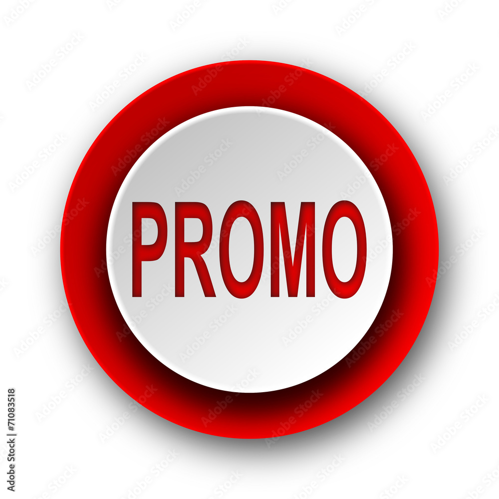 promo red modern web icon on white background promo red modern web icon on white background