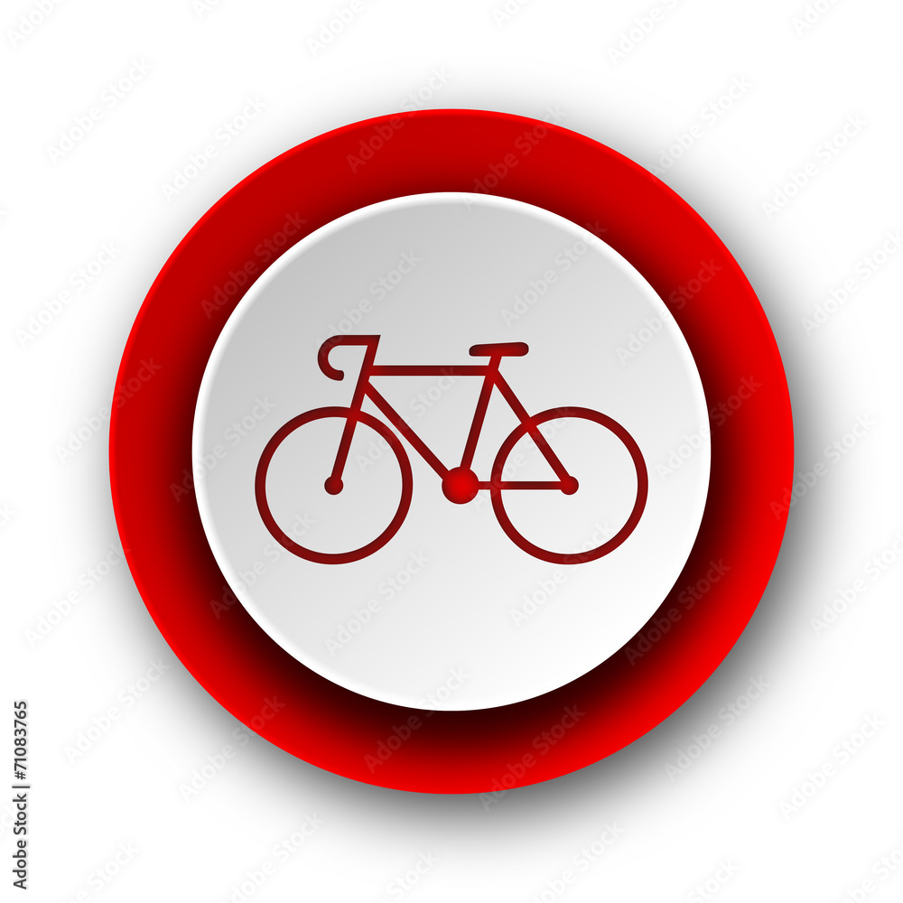 bicycle red modern web icon on white background bicycle red modern web icon on white background