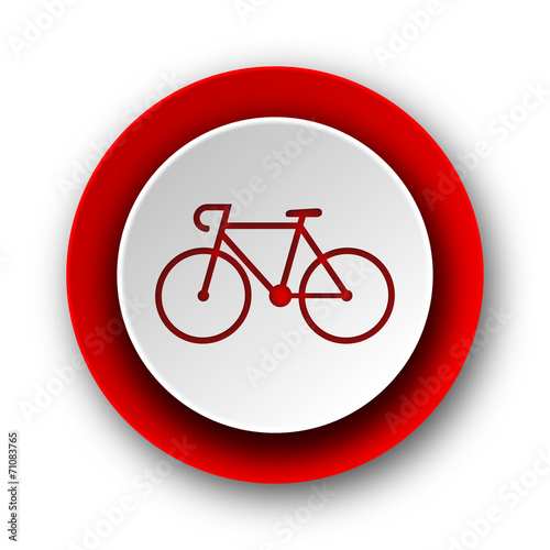 bicycle red modern web icon on white background