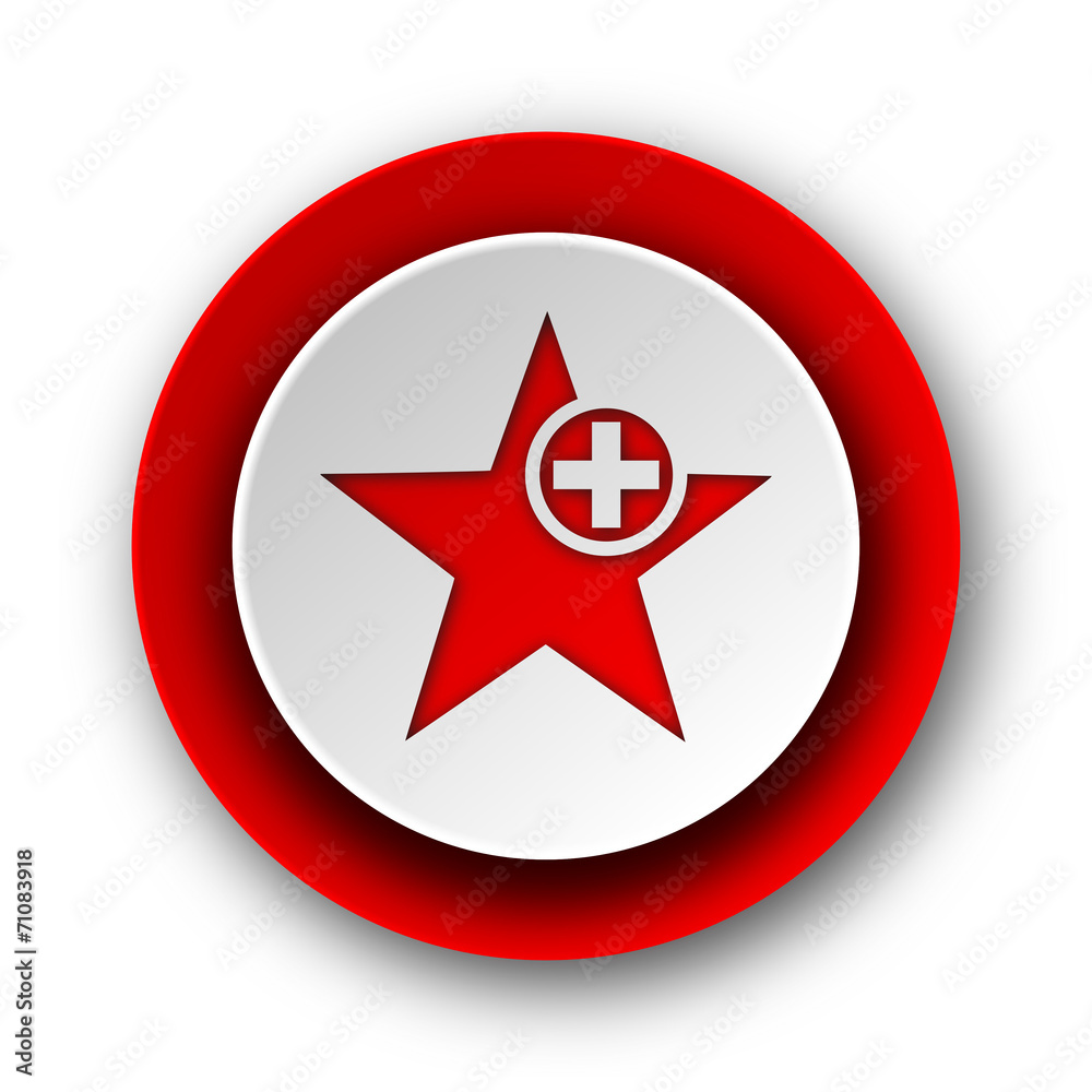 star red modern web icon on white background star red modern web icon on white background