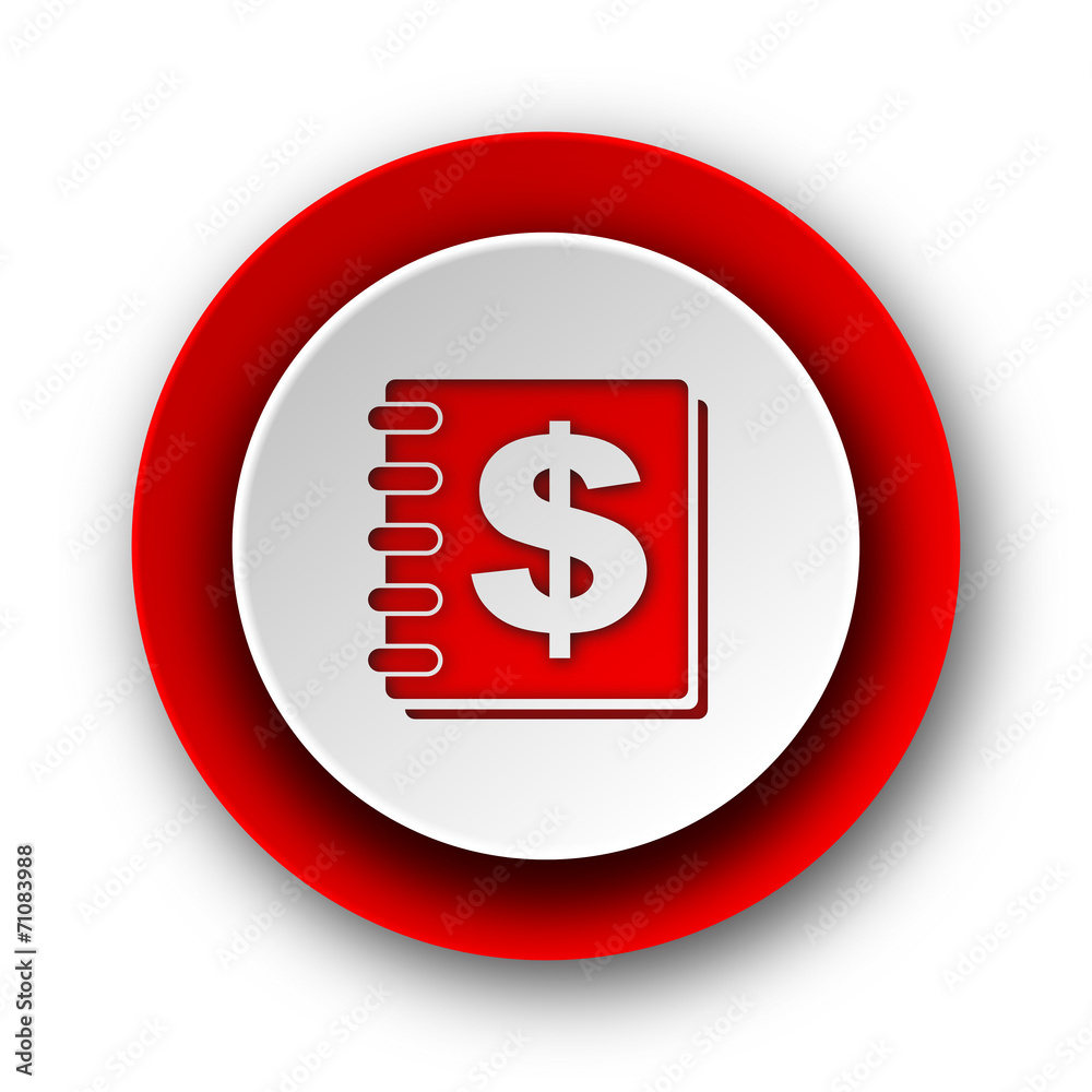 money red modern web icon on white background money red modern web icon on white background