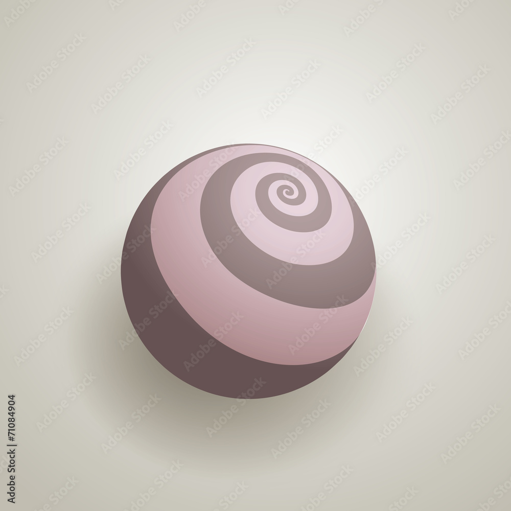 Abstract 3D Globe with Spirals