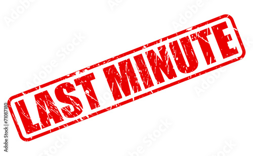 Last minute red stamp text